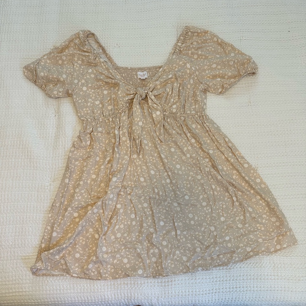 Maternity Peek-A-Boo Tie-Front Maternity Dress Size XXL New Isabel Maternity